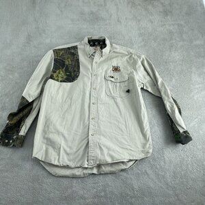 Mad Dog Gear By Stearns Mossy Oak Long Sleeve Shirt XL 100% Cotton 4721